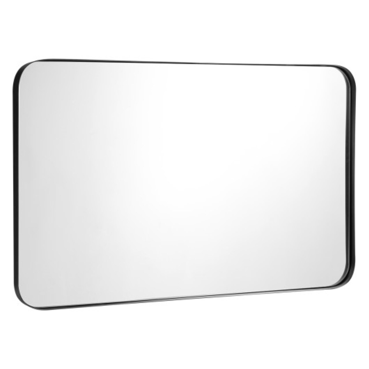 Wall-Mounted Rectangle Bathroom Mirror with Metal Frame Suitable for Home or Offices